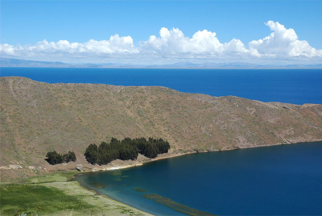 Lake Titicaca is one of the largest lakes in South America.