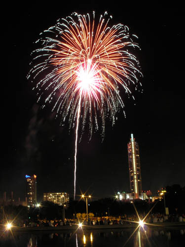 Fireworks are a class of explosive pyrotechnic devices used for aesthetic, cultural, and religious purposes. CT1