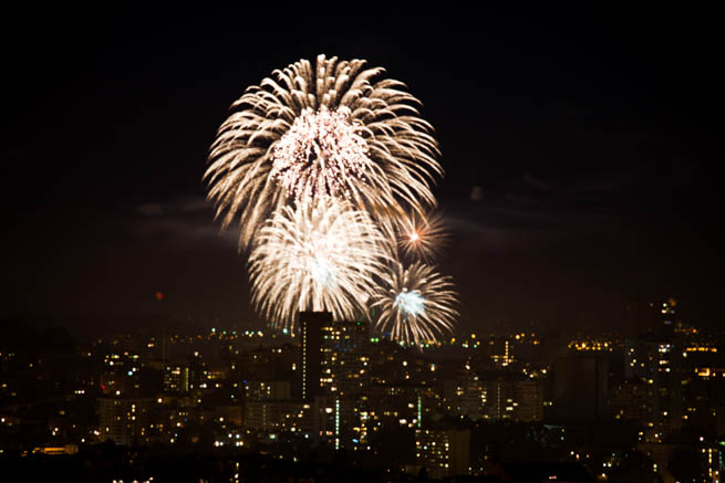 Fireworks are a class of explosive pyrotechnic devices used for aesthetic, cultural, and religious purposes. CT7