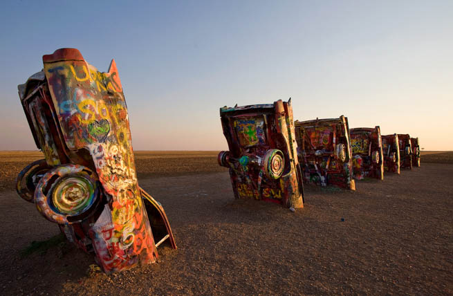 Cadillac Ranch is a public art installation and sculpture in Amarillo, Texas CT