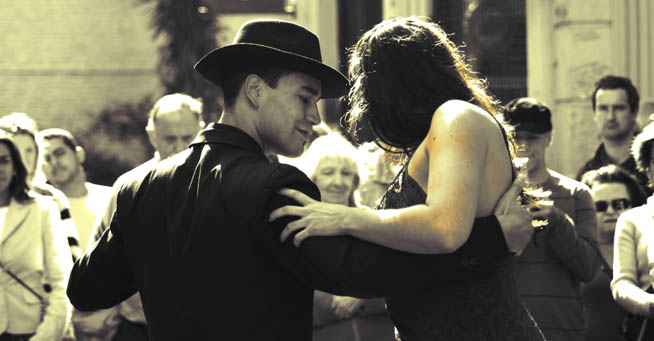 Tango is a partner dance that originated in the 1890s along the Río de la Plata, the natural border between Uruguay and ArgentinaT