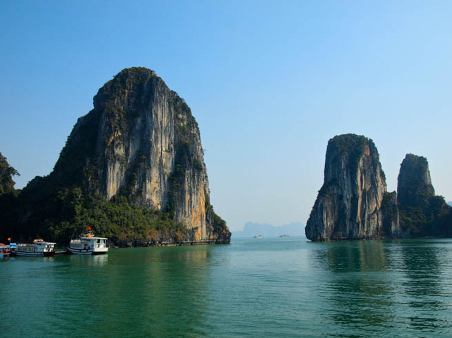 Hạ Long Bay is a UNESCO World Heritage Site, and a popular travel destination, in Quảng Ninh Province, Vietnam CT