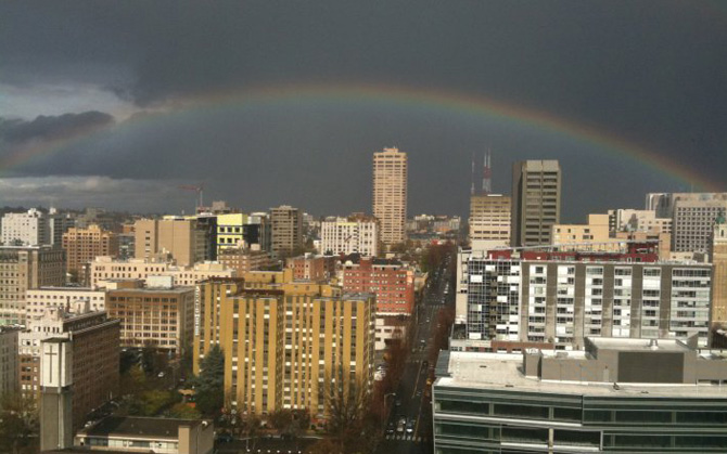 Rainbow Over Seattle