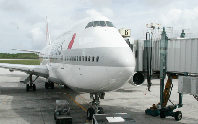 Airplane Waits for Boarding Airplane Waits for Boarding