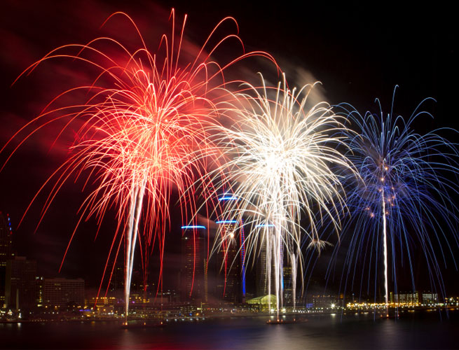 Independence Day is celebrated throughout the United States on July 4th.