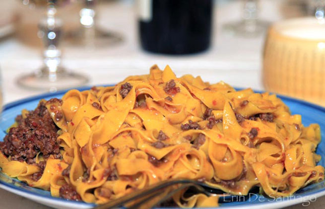 Fresh egg pasta is just one of the many mouth-watering foods found in the Emilia Romagna region of Italy. The Emilia Romagna region of Italy is known for these delicious foods.