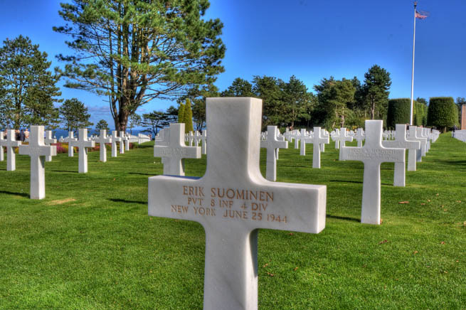 Normandy American Cemetery and Memorial is a World War II cemetery and memorial in Colleville-sur-Mer, Normandy, France, that honors American troops who died in Europe during World War II.