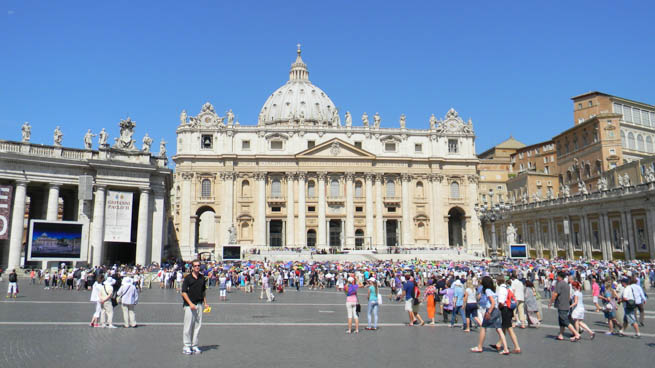 Vatican City State is a walled enclave within the city of Rome CT