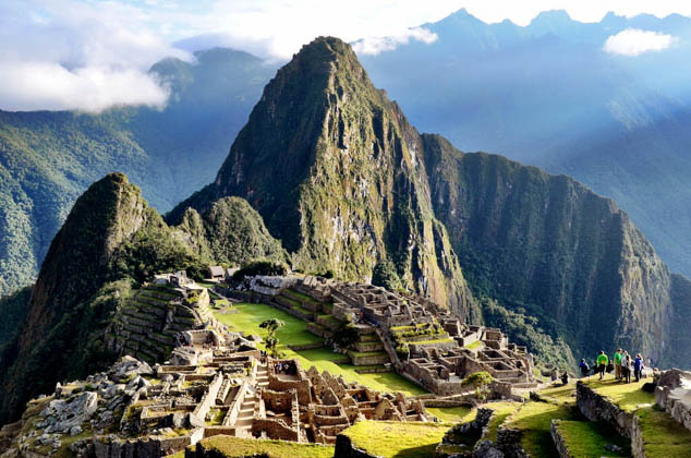 Machu Picchu is an Incan citadel set high in the Andes Mountains in Peru FT
