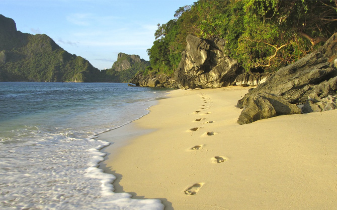 Footprints on the Beach